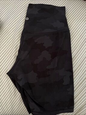 lululemon athletica Black Camo High-Rise Athletic Shorts